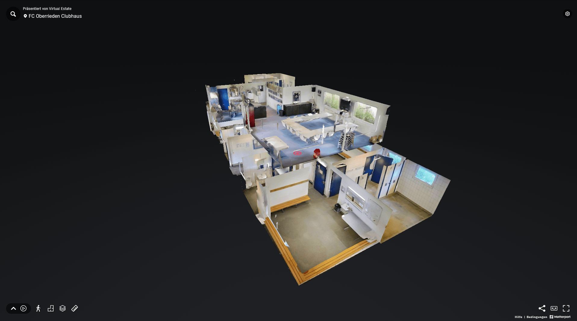 Screenshot 3D Visualisierung FC Oberrieden Clubhaus