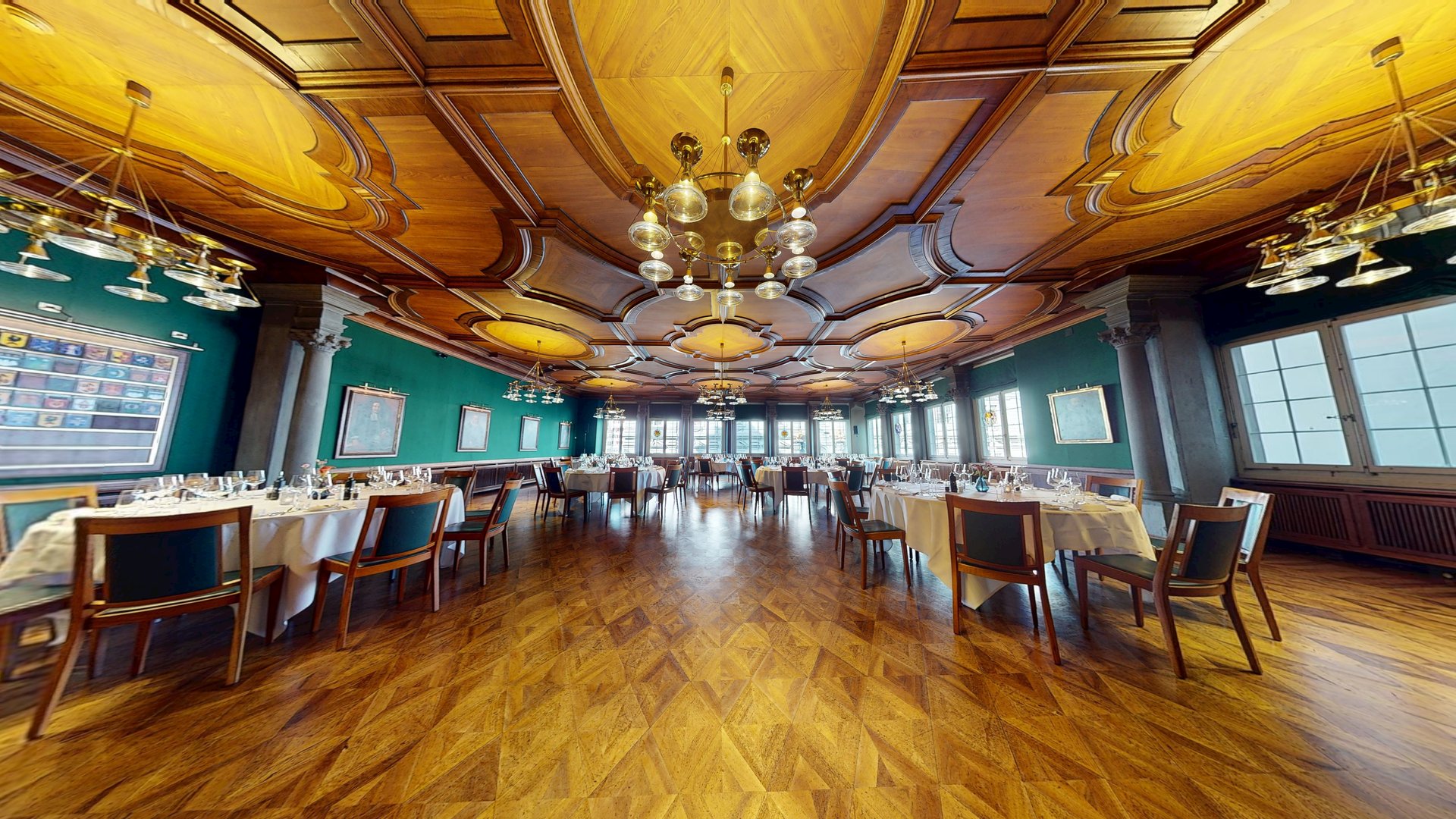 Historischer Saal im Zunfthaus zur Saffran in Zürich